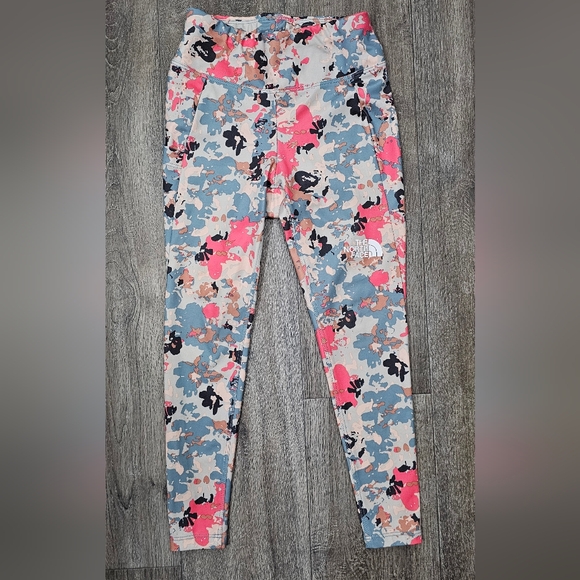 The North Face Kids "On Mountaun" Multicolor Floral Leggings-Size 6 - Picture 3 of 6